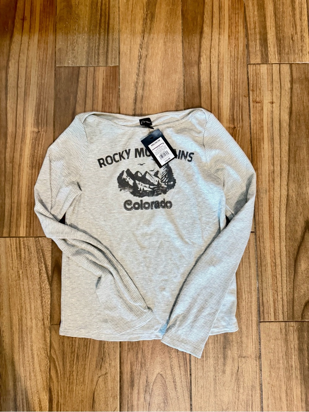 Rocky Colorado Graphic Tee in Light Gray and Charcoal